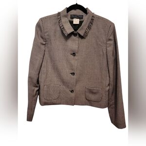 Women's Black and White Houndstooth Jacket